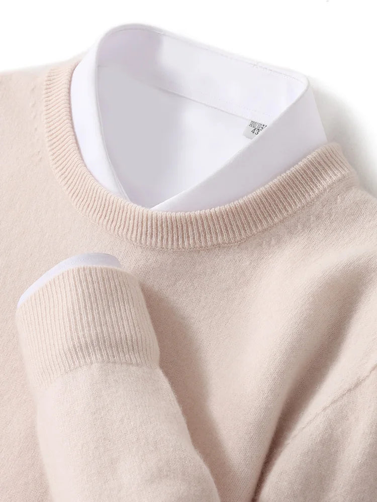 Merino Wool O-neck Sweater