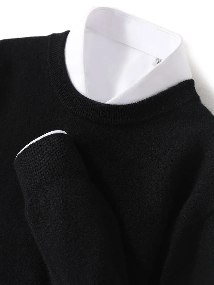 Merino Wool O-neck Sweater