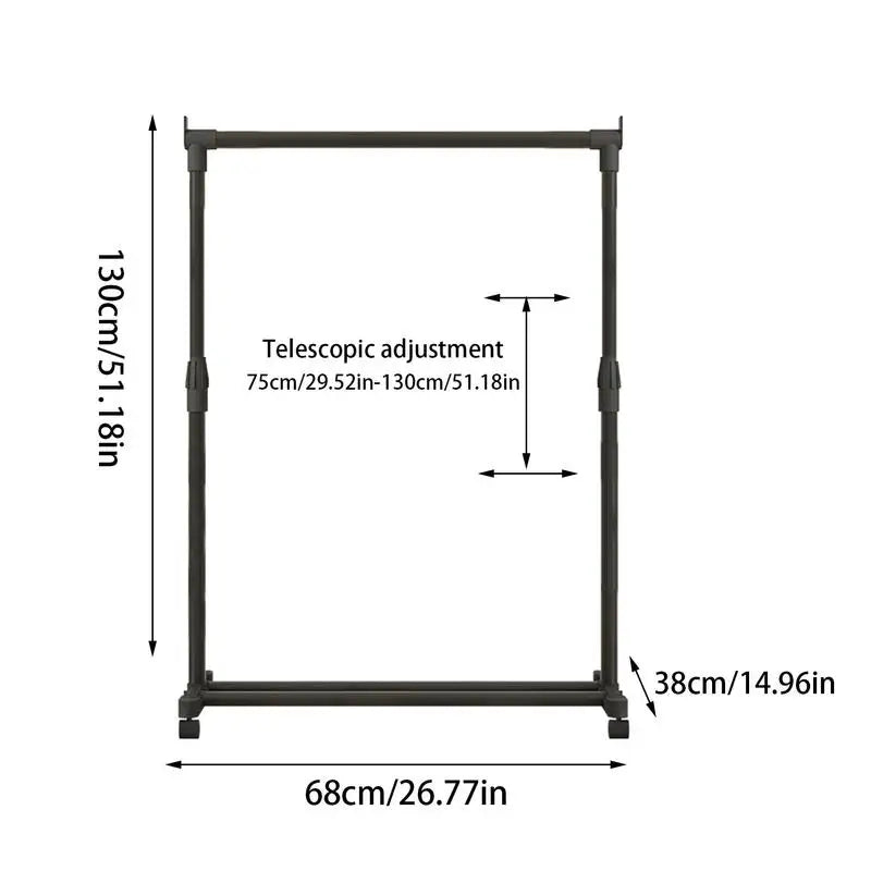 Rolling Clothing Rack