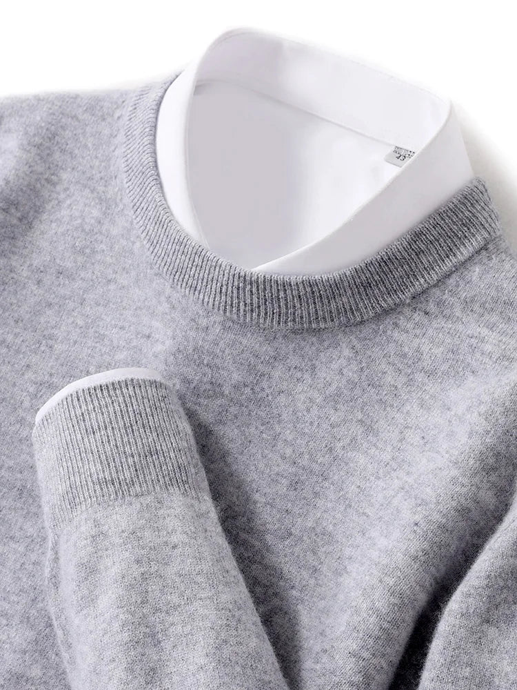 Merino Wool O-neck Sweater