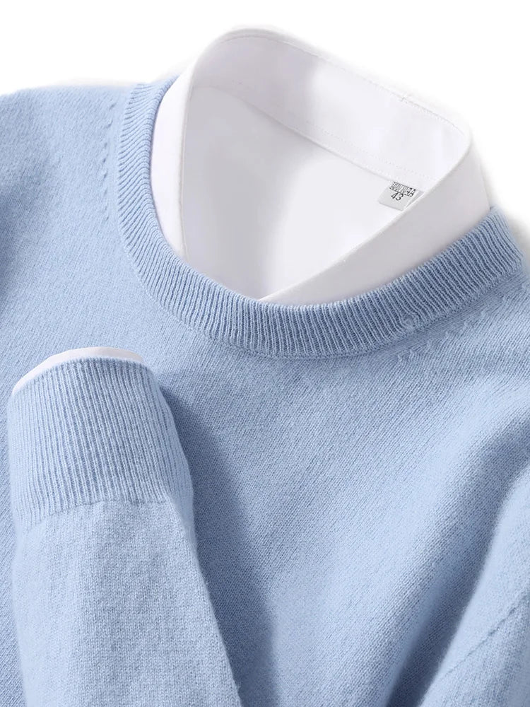 Merino Wool O-neck Sweater